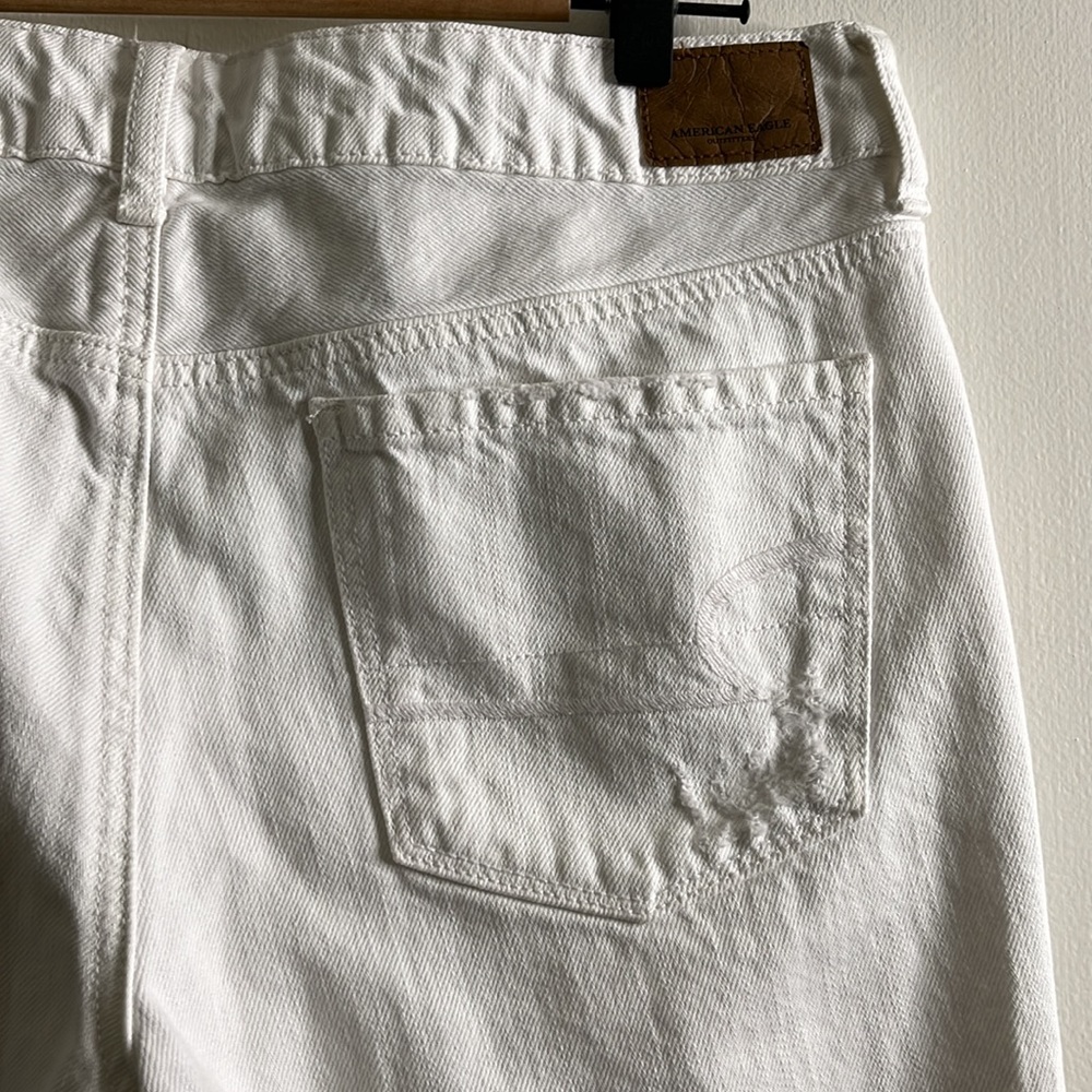 American Eagle Outfitters White Distressed Boyfriend Jeans - Picture 8 of 15